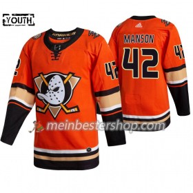 Anaheim Ducks Josh Manson 42 Adidas 2019-2020 Orange Trikot Authentic - Kinder